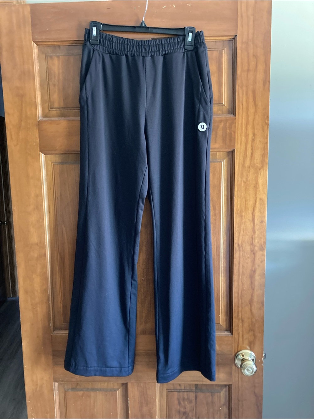 Vuori Black Wide-Leg Track Pants